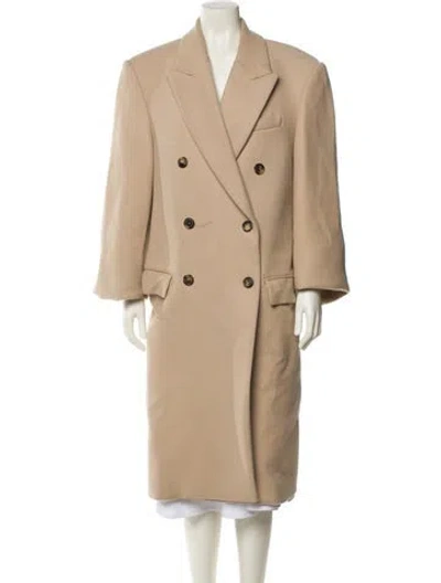 Pre-owned Wardrobe.nyc Virgin Wool Faux Fur Coat In Brown