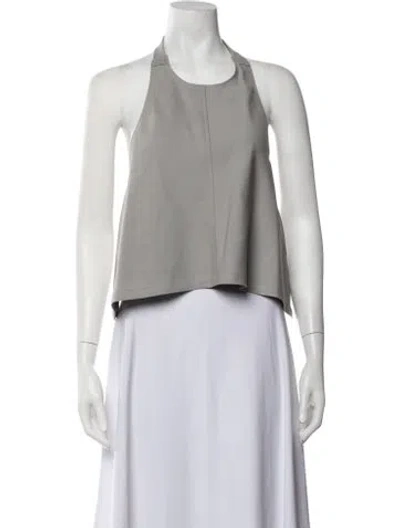 Pre-owned Wardrobe.nyc Virgin Wool Halterneck Top In Neutrals