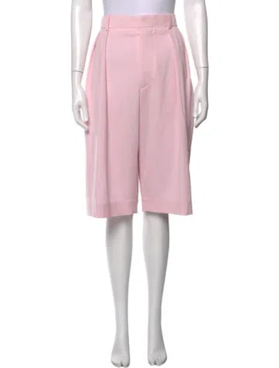 Pre-owned Wardrobe.nyc Virgin Wool Knee-length Shorts In Pink