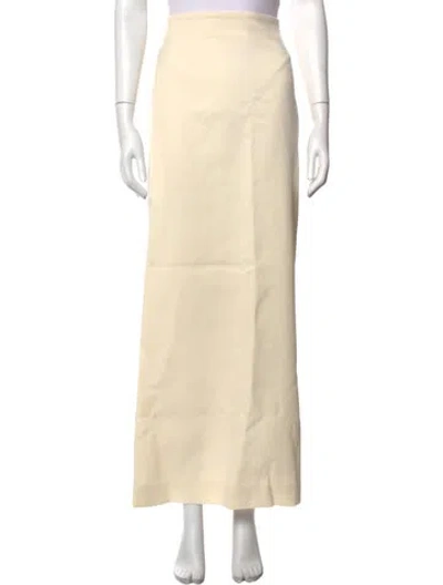 Pre-owned Wardrobe.nyc Virgin Wool Long Skirt In Neutrals
