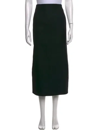 Pre-owned Wardrobe.nyc Virgin Wool Midi Length Skirt In Black