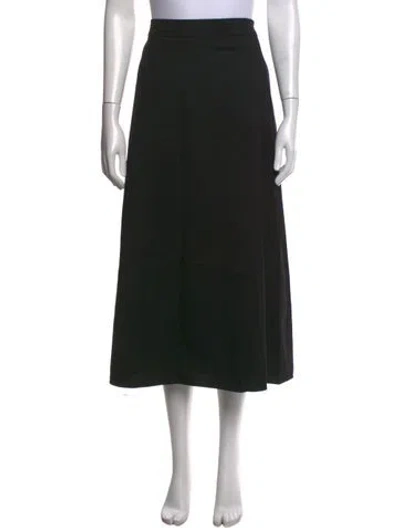 Pre-owned Wardrobe.nyc Virgin Wool Midi Length Skirt In Black