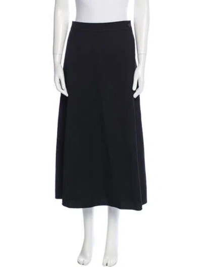 Pre-owned Wardrobe.nyc Virgin Wool Midi Length Skirt In Blue