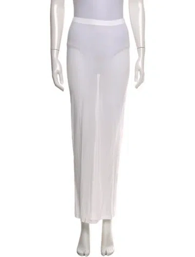 Pre-owned Wardrobe.nyc Virgin Wool Midi Length Skirt In White