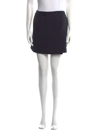 Pre-owned Wardrobe.nyc Virgin Wool Mini Skirt In Black