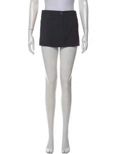 Pre-owned Wardrobe.nyc Virgin Wool Mini Skirt In Black