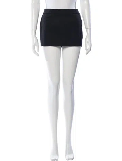 Pre-owned Wardrobe.nyc Virgin Wool Mini Skirt In Black