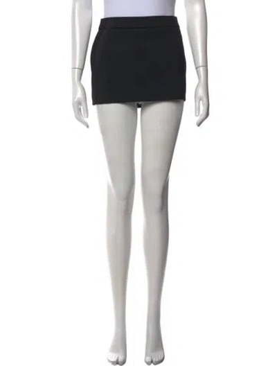 Pre-owned Wardrobe.nyc Virgin Wool Mini Skirt In Black
