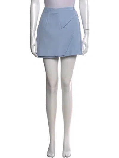 Pre-owned Wardrobe.nyc Virgin Wool Mini Skirt In Blue