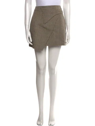 Pre-owned Wardrobe.nyc Virgin Wool Mini Skirt In Brown