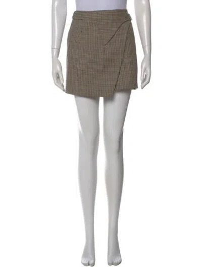 Pre-owned Wardrobe.nyc Virgin Wool Mini Skirt In Brown
