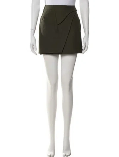 Pre-owned Wardrobe.nyc Virgin Wool Mini Skirt In Green