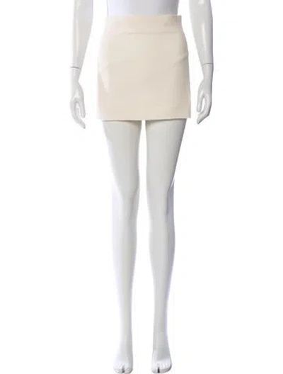 Pre-owned Wardrobe.nyc Virgin Wool Mini Skirt In Neutral