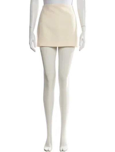 Pre-owned Wardrobe.nyc Virgin Wool Mini Skirt In Neutral