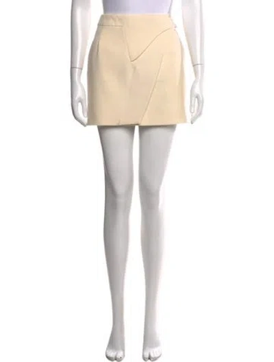 Pre-owned Wardrobe.nyc Virgin Wool Mini Skirt In Neutrals