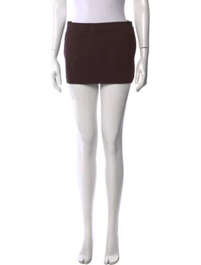Pre-owned Wardrobe.nyc Virgin Wool Mini Skirt W/ Tags In Brown