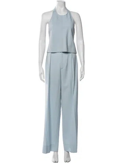 Pre-owned Wardrobe.nyc Virgin Wool Pant Set In Blue