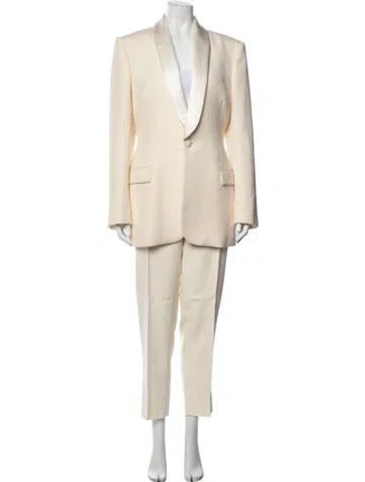 Pre-owned Wardrobe.nyc Virgin Wool Pantsuit In Neutral