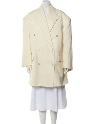Pre-owned Wardrobe.nyc Virgin Wool Peacoat In Neutral