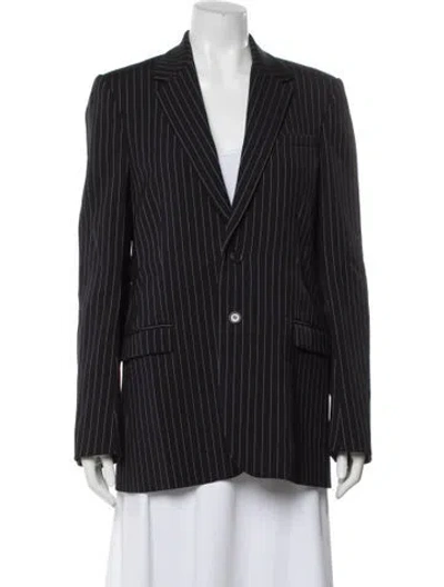 Pre-owned Wardrobe.nyc Virgin Wool Striped Blazer In Gray