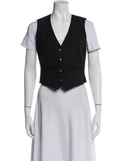 Pre-owned Wardrobe.nyc Virgin Wool Striped Vest In Black