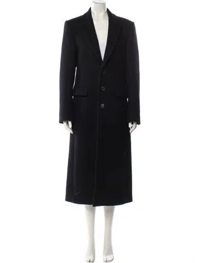 Pre-owned Wardrobe.nyc Virgin Wool Trench Coat In Black