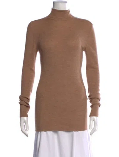 Pre-owned Wardrobe.nyc Virgin Wool Turtleneck Sweater In Brown