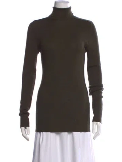 Pre-owned Wardrobe.nyc Virgin Wool Turtleneck Sweater In Green