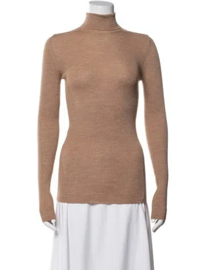 Pre-owned Wardrobe.nyc Virgin Wool Turtleneck Sweater In Neutrals