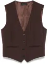 Wardrobe.nyc Virgin Wool Waistcoat In Brown