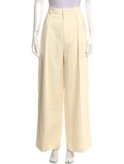 Pre-owned Wardrobe.nyc Virgin Wool Wide Leg Pants In Neutral