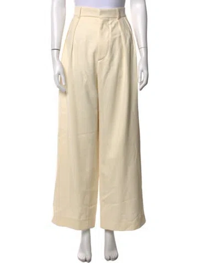 Pre-owned Wardrobe.nyc Virgin Wool Wide Leg Pants In Neutrals