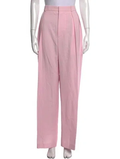 Pre-owned Wardrobe.nyc Virgin Wool Wide Leg Pants In Pink