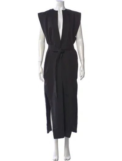 Pre-owned Wardrobe.nyc V-neck Long Dress In Black