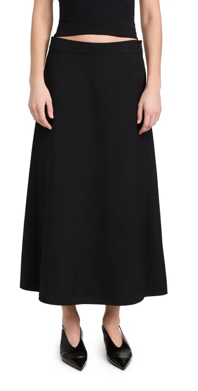 Wardrobe.nyc A-line Wool Midi Skirt In Black