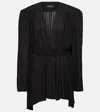 Wardrobe.nyc Asymmetric Silk Minidress In Black