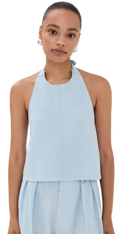 Wardrobe.nyc Wardrobe. Nyc Backless Halter Top Ice Blue In Ice Blue