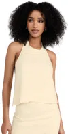 Wardrobe.nyc Bib Blouse In Off White