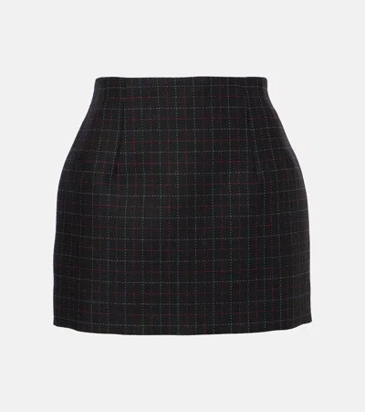 Wardrobe.nyc Contour Mini Skirt In Black Check