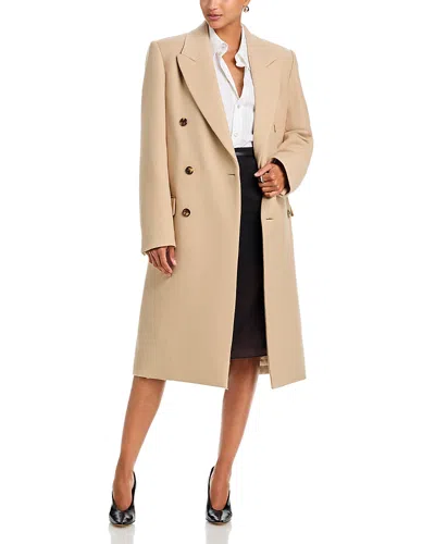 Wardrobe.nyc Beige Hailey Bieber Edition Double-breasted Coat In Biscuit
