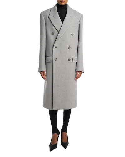 Wardrobe.nyc Wardrobe. Nyc Classic Double Breasted Wool Coat In Gray