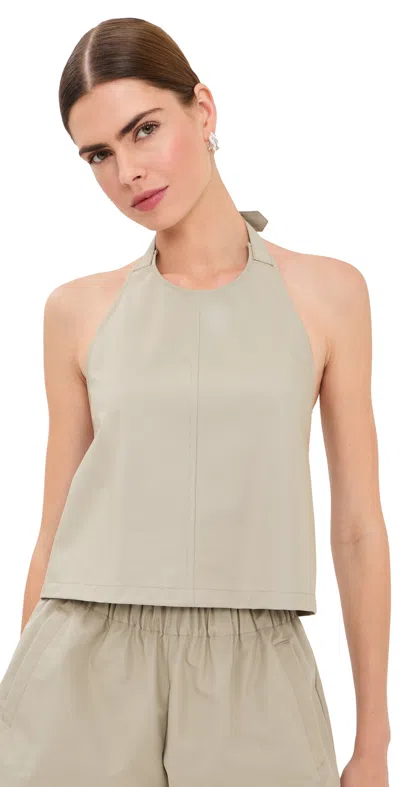 Wardrobe.nyc Wardrobe. Nyc Clean Backless Halter Taupe In White