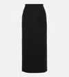 Wardrobe.nyc Wardrobe. Nyc Contour Pinstripe Wool Midi Skirt In Black