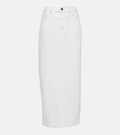 Wardrobe.nyc Column Denim Maxi Skirt In White