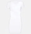 Wardrobe.nyc Cotton Jersey Minidress In White