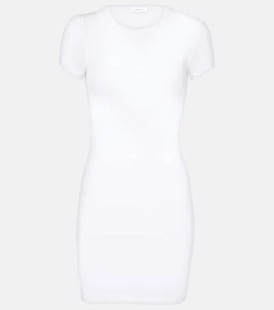 Wardrobe.nyc Cotton Jersey Minidress In White