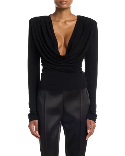 Wardrobe.nyc Wardrobe. Nyc Cowl Neck Top In Black