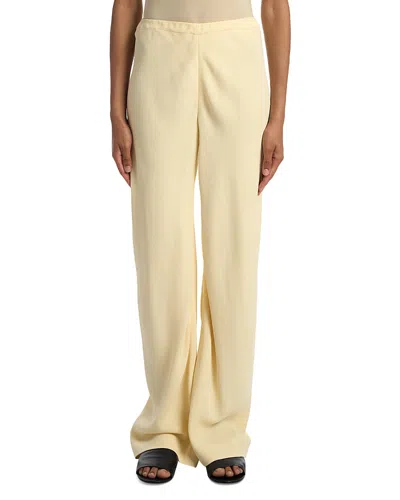 Wardrobe.nyc Wardrobe. Nyc Crepe Bias Cut Pants In Yellow