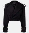 Wardrobe.nyc Cropped Wool Jacket In Black
