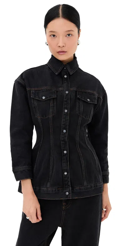 WARDROBE.NYC WARDROBE. NYC DENIM CONTOUR JACKET BLACK